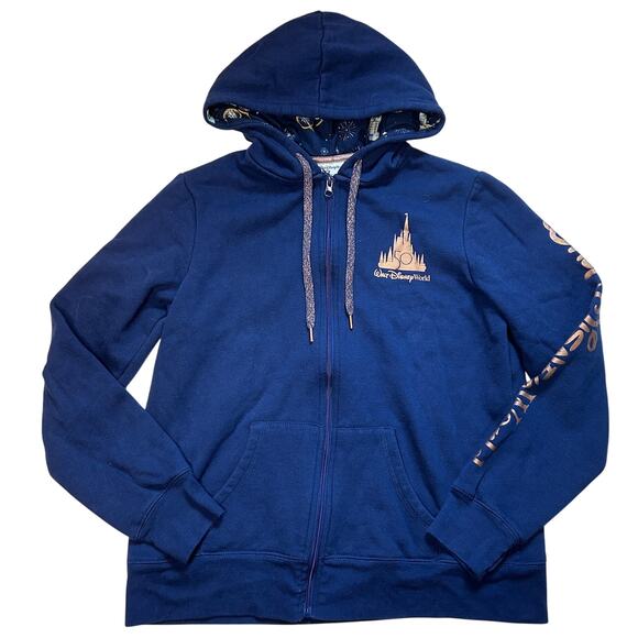 Disney Tops - Disney Blue Hoodie with Gold Accents